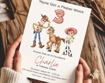 Toy Story Birthday Invitation Birthday Party Invitation Template Birthday Editable Canva DIY Birthday Invitation Digital Download
