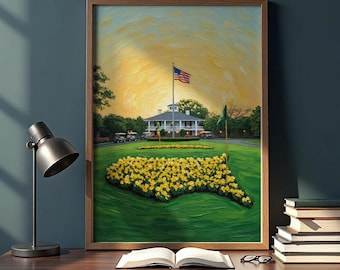 Masters Golf Wall Art | Golf Course Wall Art Print | Golf Wall Print | Digital Download | Augusta National Wall Decor | Printable Wall Art