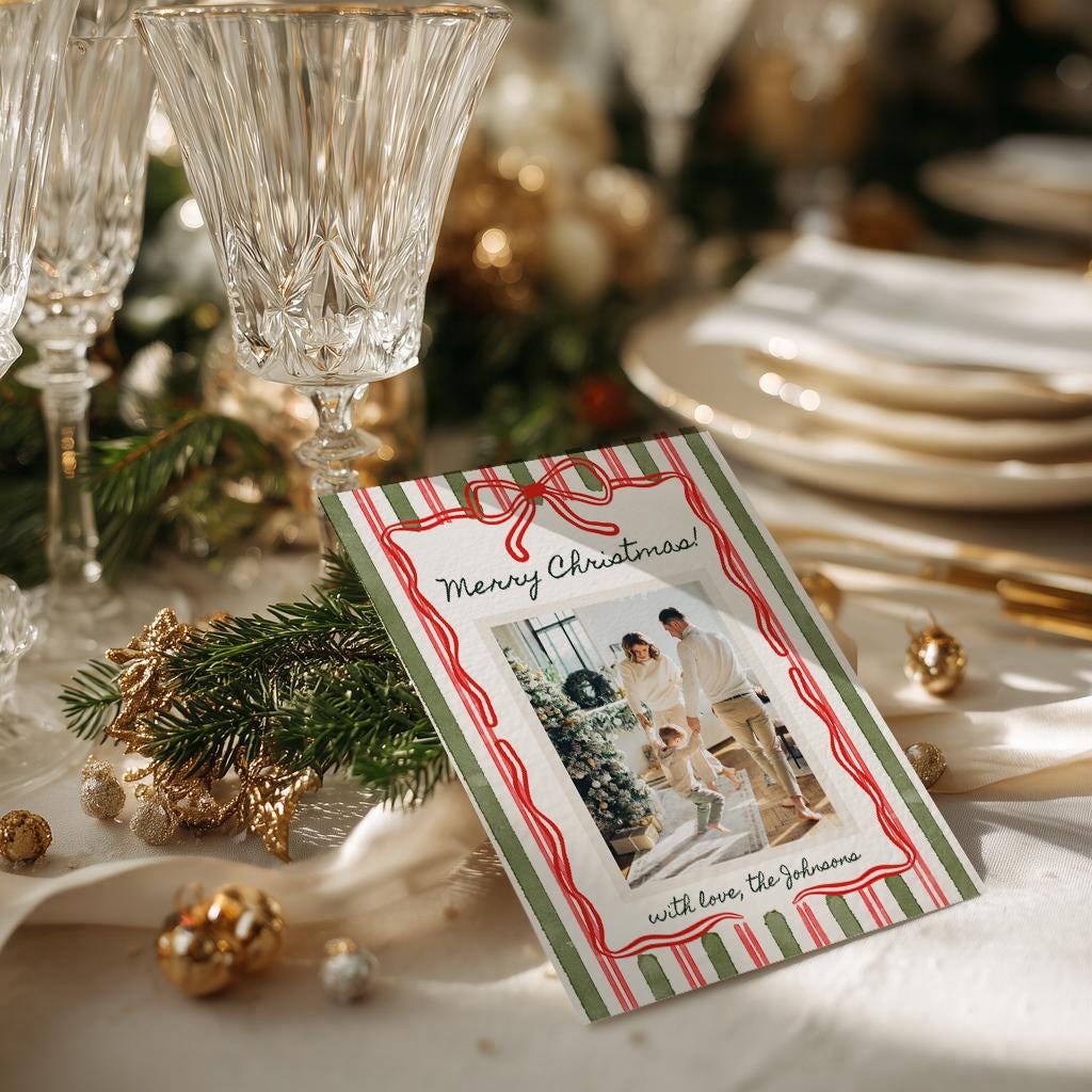 Editable Christmas Card Printable Digital Download Canva Template ...