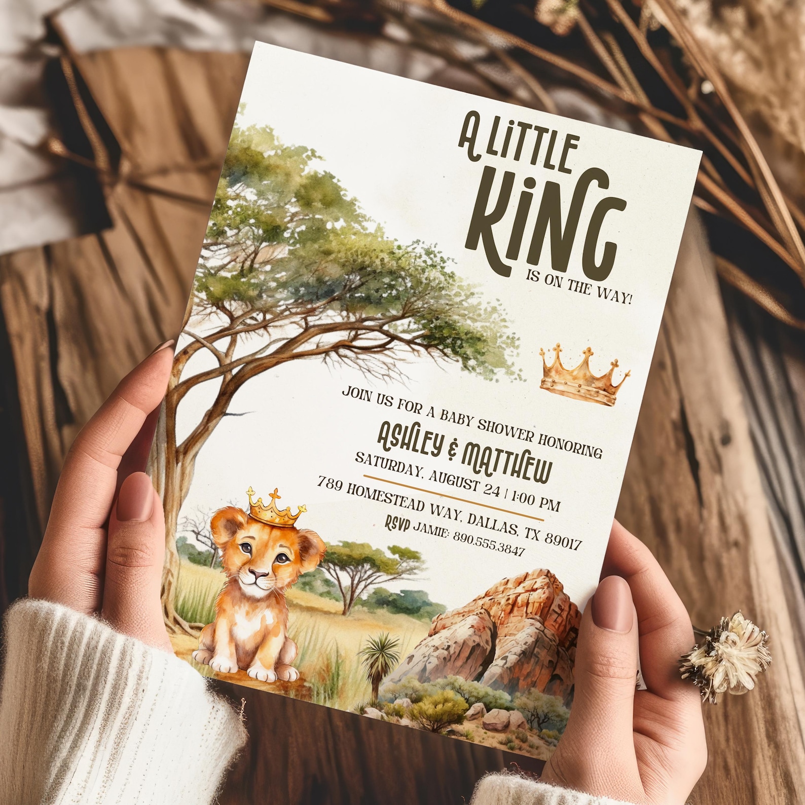 Lion King Baby Shower Invitation Editable Template digital Download lion-king-baby-shower-invitation-editable-template-digital-download