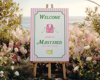 Golf Welcome Sign, Editable Welcome Sign, Digital Download, Printable Party Sign, Golf Themed Party Sign, Printable Birthday Party Favors