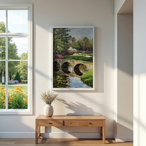 Väggkonst för golfare | Väggkonsttryck med golfbana | Väggkonsttryck med golf | Digital nedladdning | Väggdekoration i Augusta National | Utskrivbar väggkonst