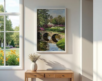 Arte mural de Masters Golf / Impresión de campo de golf / Impresión de golf / Descarga digital / Decoración de pared de Augusta National / Arte mural imprimible