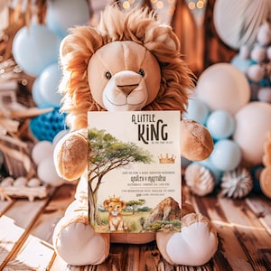Lion King Baby Shower Invitation, Editable Lion King Baby Shower Invitation, Digital Download, Instant Download, Baby Shower Template, Canva