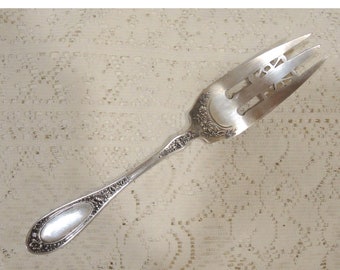 Cake And Pastry Server By R. Wallace 1835 In The Lovely Blossom Pattern, Tea Party Fork, Hostess Gift