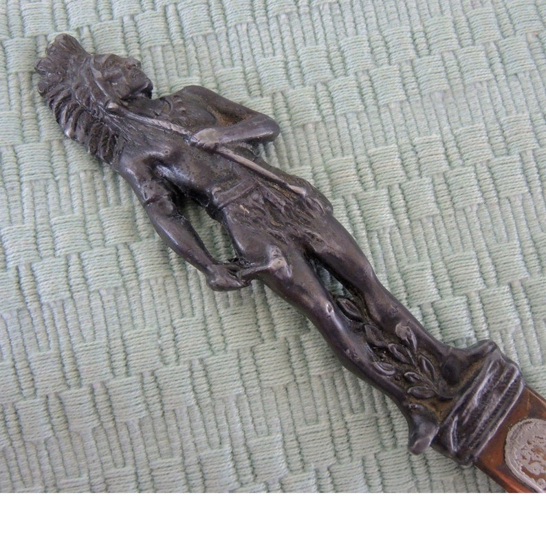Antique Native American Letter Opener Copper And Cast Iron Etsy
