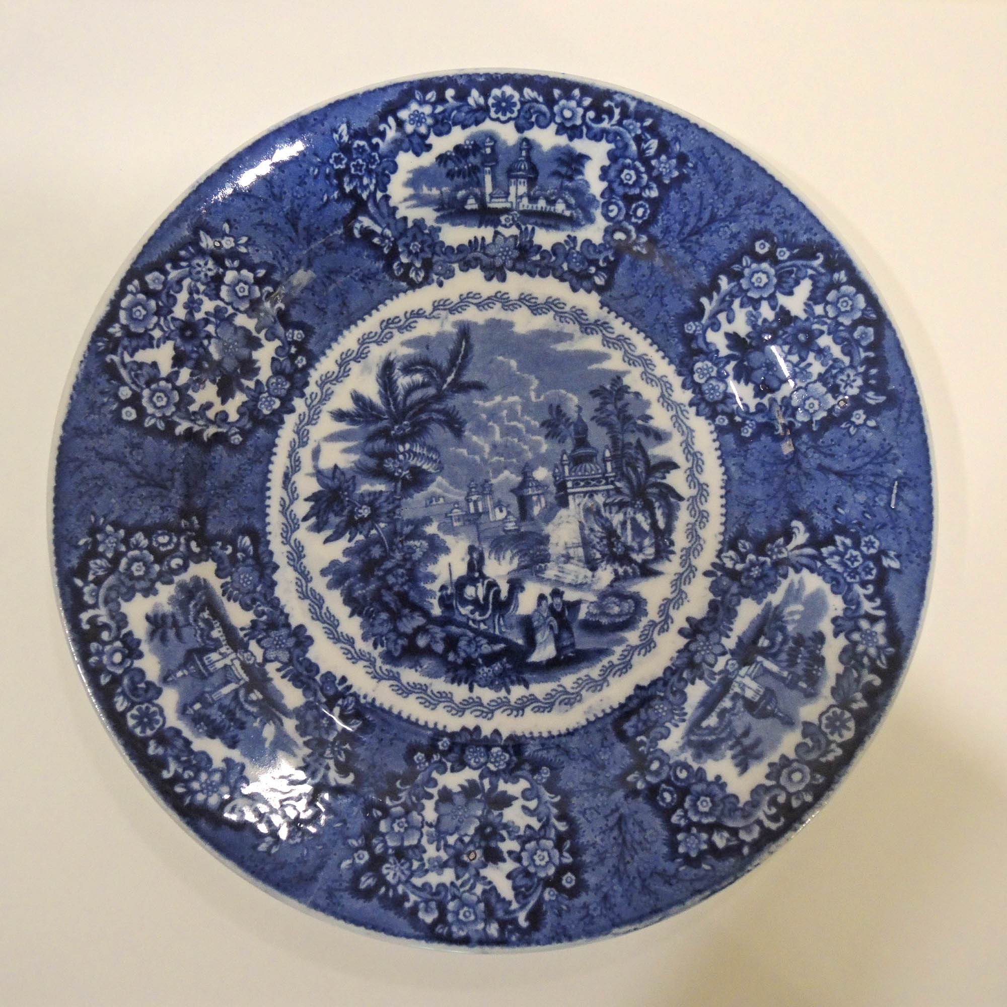 Antique Petrus Regout Blue Willow Plate 9D 1891 Maastricht Holland