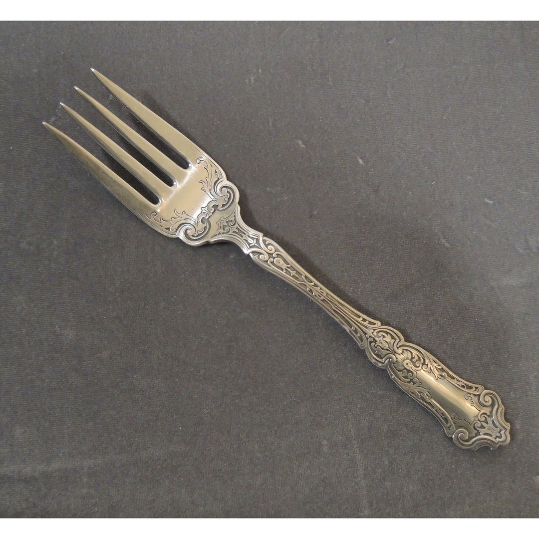 Large Serving Fork 1835 R. Wallace Silver Plated Serving Fork Etsy