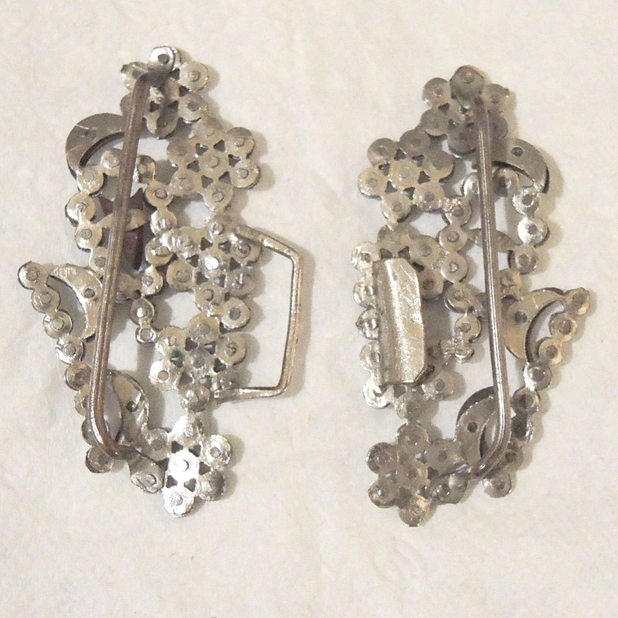 Antique Cut Steel Belt Buckle, Victorian Two-piece Buckle - Etsy display picture 1