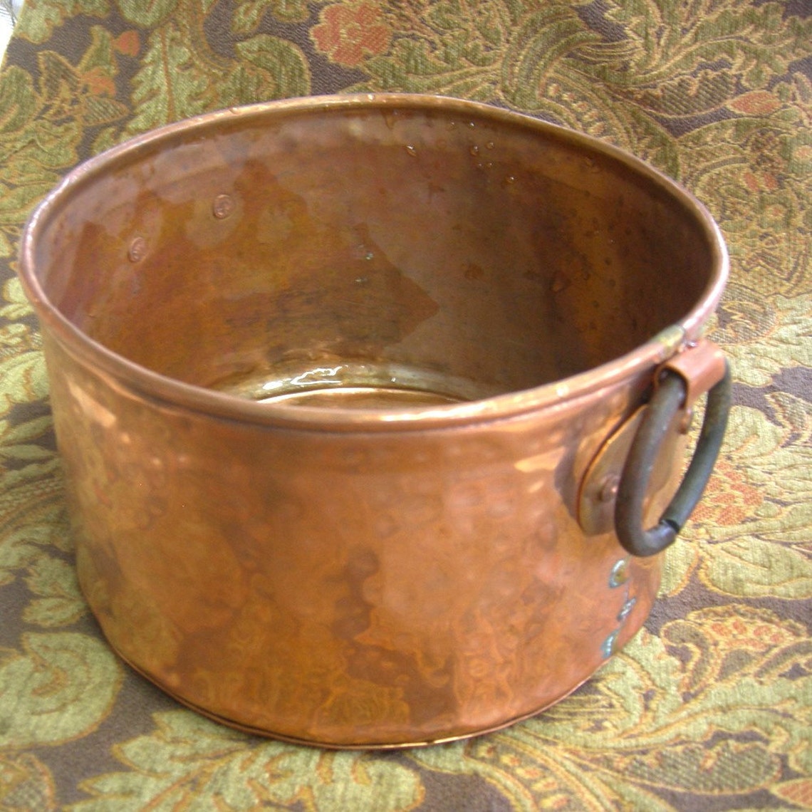 Large Solid Decorative Copper Pot From Turkart 1970's Etsy