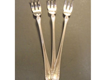 Gorham Silver Electro Plate Strawberry Forks, In The Winthrop Pattern, Date 1896
