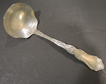 Eastlake Style Gravy Ladle, Soup Ladle By Rogers, July 1907, Wonderful Eastlake Pattern. AA Anchor Mark, Wedding, Engagement, Shower Gift