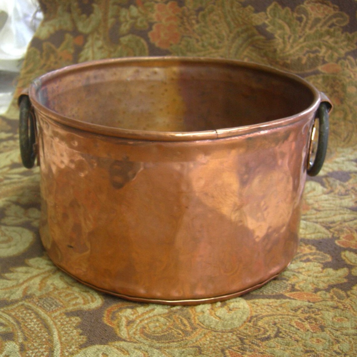 Large Solid Decorative Copper Pot From Turkart 1970's Etsy