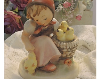 Rare Vintage Hummel, 'Chick Girl', Made In West Germany, Approximately 1950's, Wonderful Easter Gift