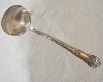 1877 Niagara Falls, Co. Punch Ladle, Silver Plated Punch Ladle. Gravy Ladle, Soup Ladle, Lovely Floral Pattern Ladle
