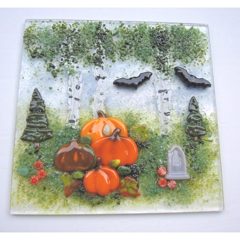 Fused Glass Pumpkin - Etsy