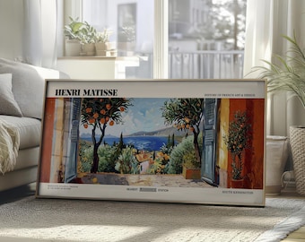 Henri Matisse Inspired Panoramic Framed Poster: Exhibition Gallery Wall Art