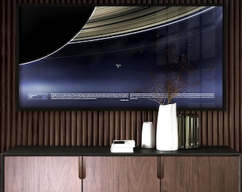 Pale Blue Dot with Saturn Rings Voyager Carl Sagan Astronomy Poster | 04