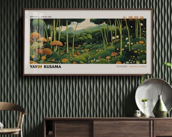 Décoration murale japonaise d'art panoramique Yayoi Kusama, forêt de champignons #16