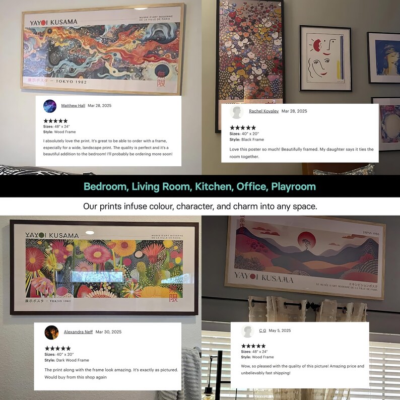 contemporari wall art, kusama wallart set, japanische wandkunst, abstrakte wandkunst, moderne kunst, colorful wallart, kusama poster, yayoi kusama print, yayoi kusama, japandi poster, japandi wall art, japanese poster, kusama art print, kusama Print, Yayoi Kusama Mushroom, Kasuma, Canvas Yayoi Kusama, Orange Kusama Print, Yayoi Wall Art, panoramic wallart printe