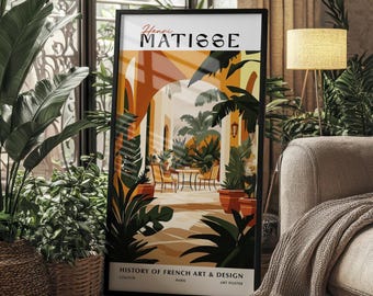 Henri Matisse Inspired Framed Poster: Panoramic Gallery Wall Art