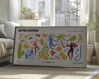 Henri Matisse Inspired Framed Poster: Panoramic Gallery Wall Art