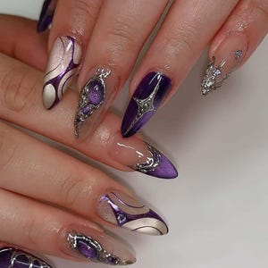 Dark Style Charming Stylish Nail Creations, 3D Nails, Glitter Nails, Fantasy Nails, Exotic Nails