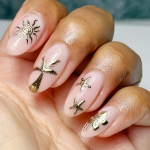 Y2k stylish Nail, Wedding Nails, Handpainted Gel Nails, Floral Nails,  french Nails,Christmas nails,Almond Press On Nail,Gift for her