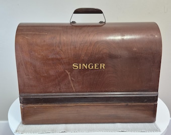 Vintage Singer Bentwood Sewing Machine Box - 3/4 Size (Not Full Size)