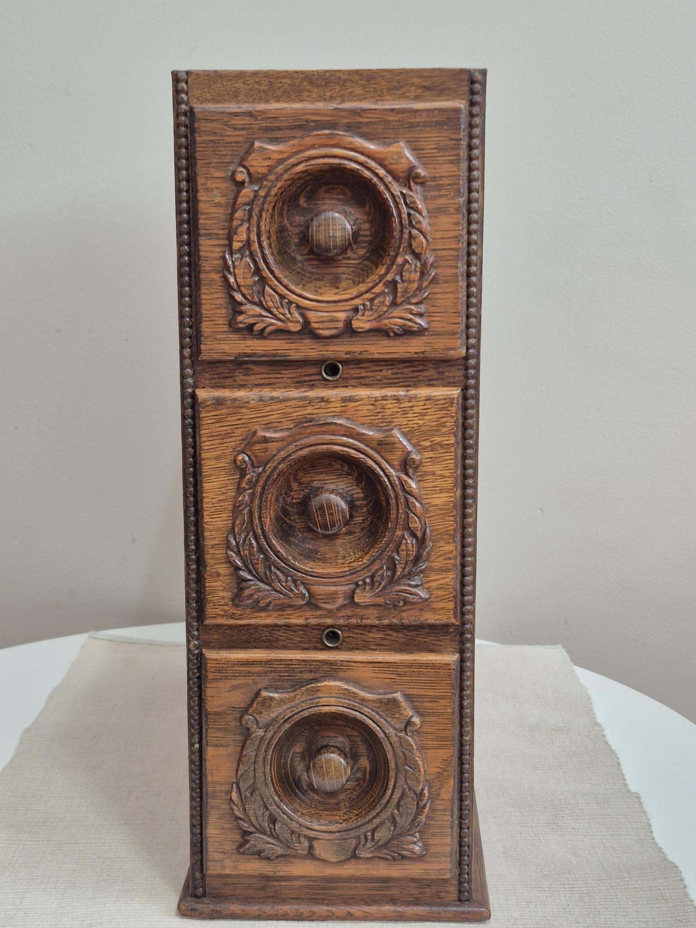Vintage Singer Treadle Sewing Machine Drawers: Ornate Antique