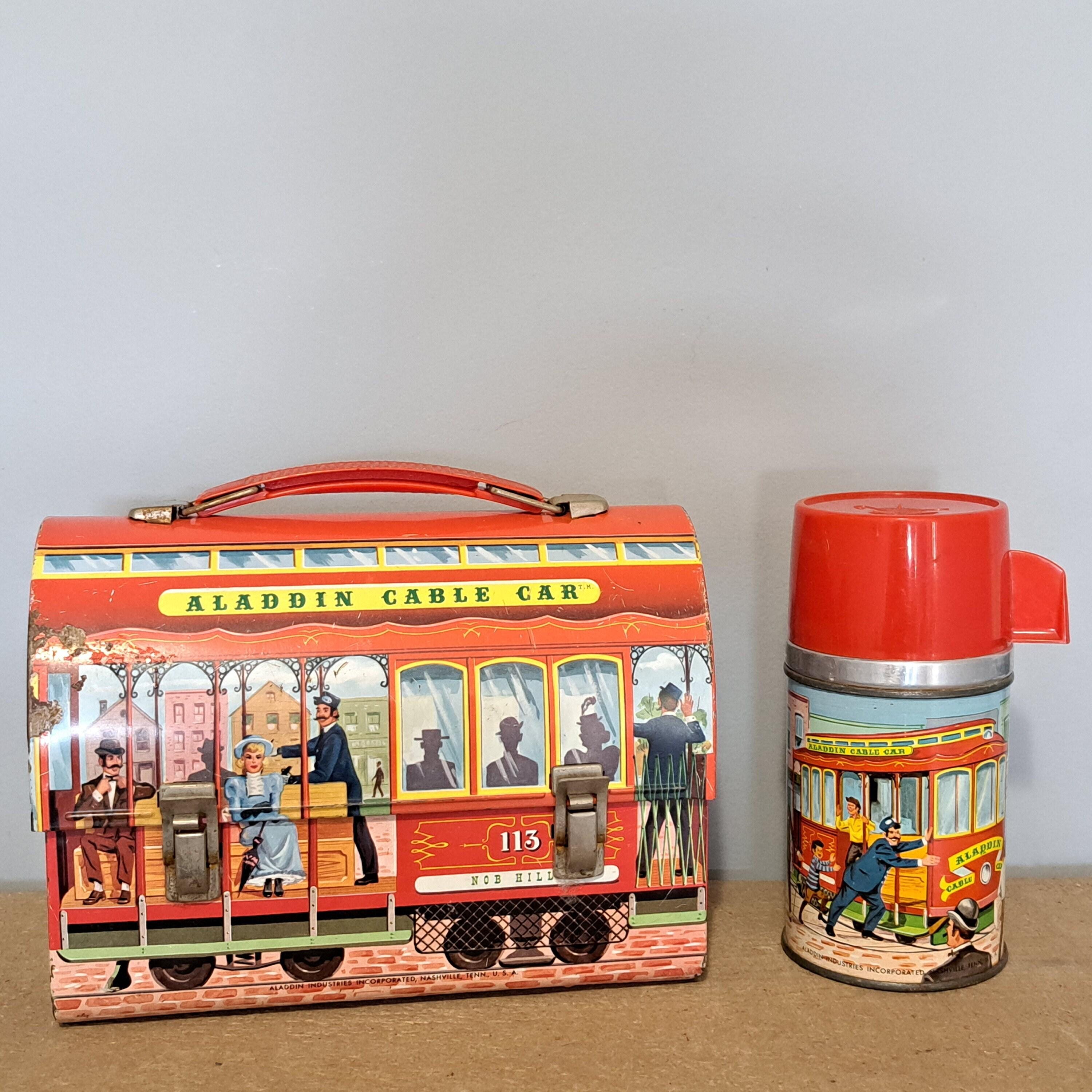 Vintage 1962 Aladdin Cable Car Lunchbox and Thermos - Etsy