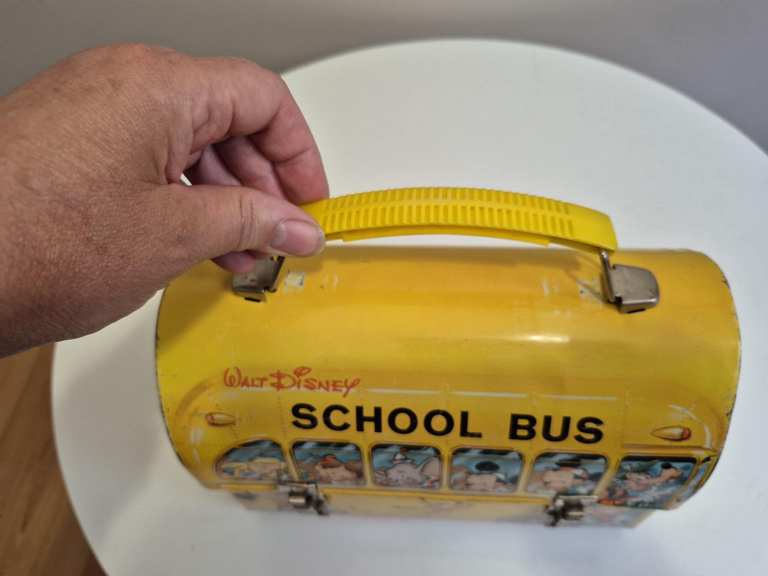 Vintage 1961 Walt Disney School Bus Metal Lunchbox With Thermos - Etsy