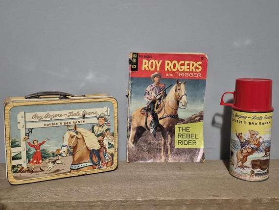 Vintage 1954 Roy Rogers and Dale Evans Double R Bar Ranch Lunchbox