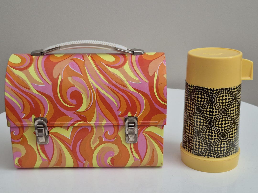 THE ART OF Adolf Busch CDボックスセット Vintage 1969 Dome Psychedelic Lunchbox and Thermos Set RARE 1969