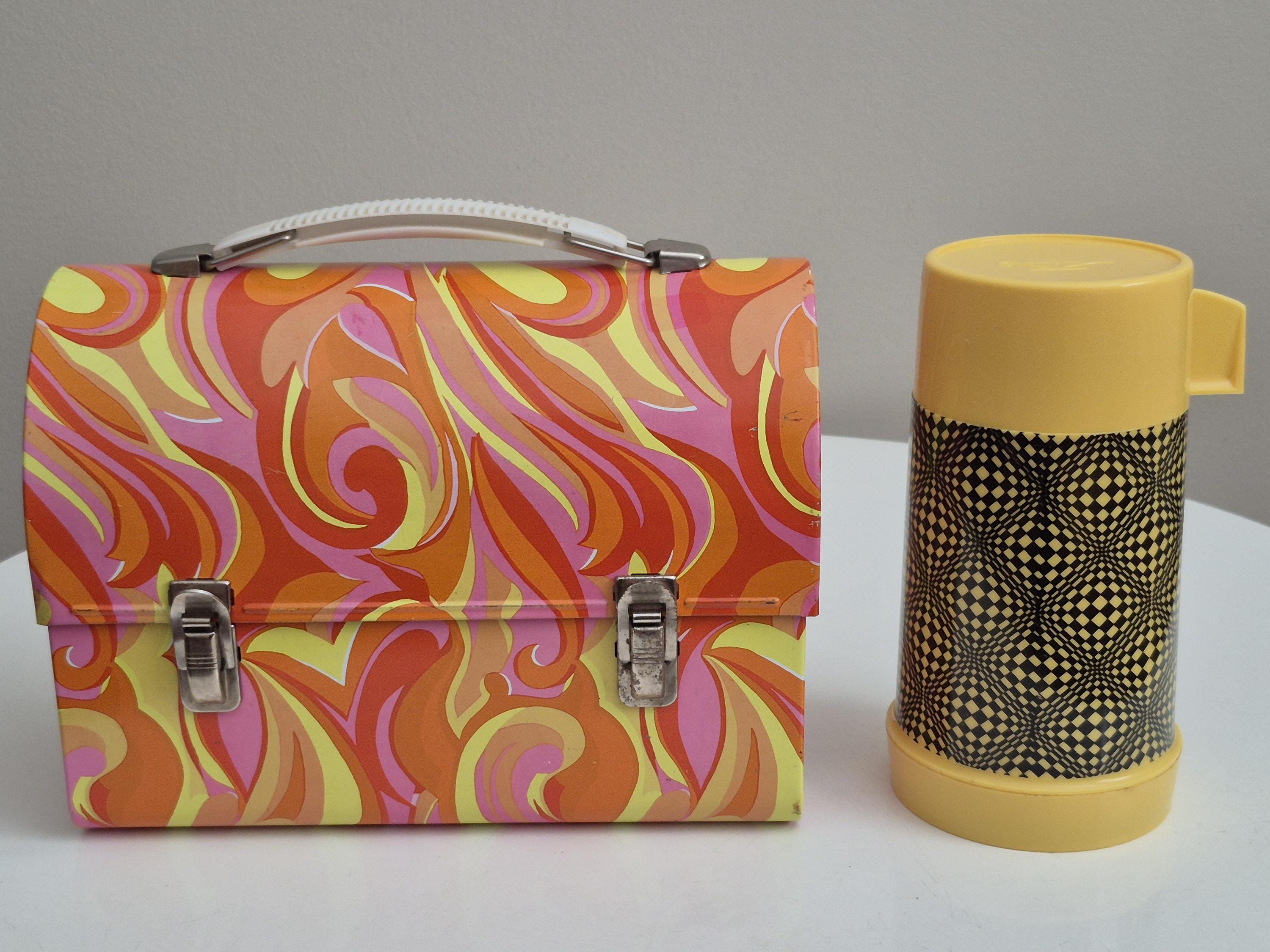 Vintage 1969 Dome Psychedelic Lunchbox and Thermos Set RARE 1969