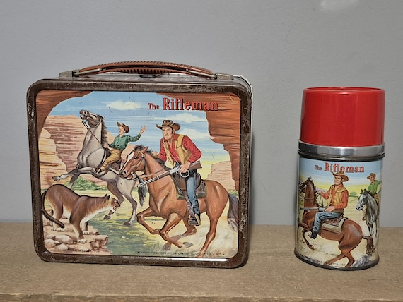 Vintage 1960 the Rifleman Metal Lunchbox WITH Thermos - Etsy