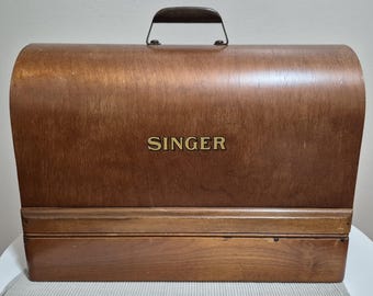 Vintage Singer Bentwood Sewing Machine Box - 3/4 Size (Not Full Size)