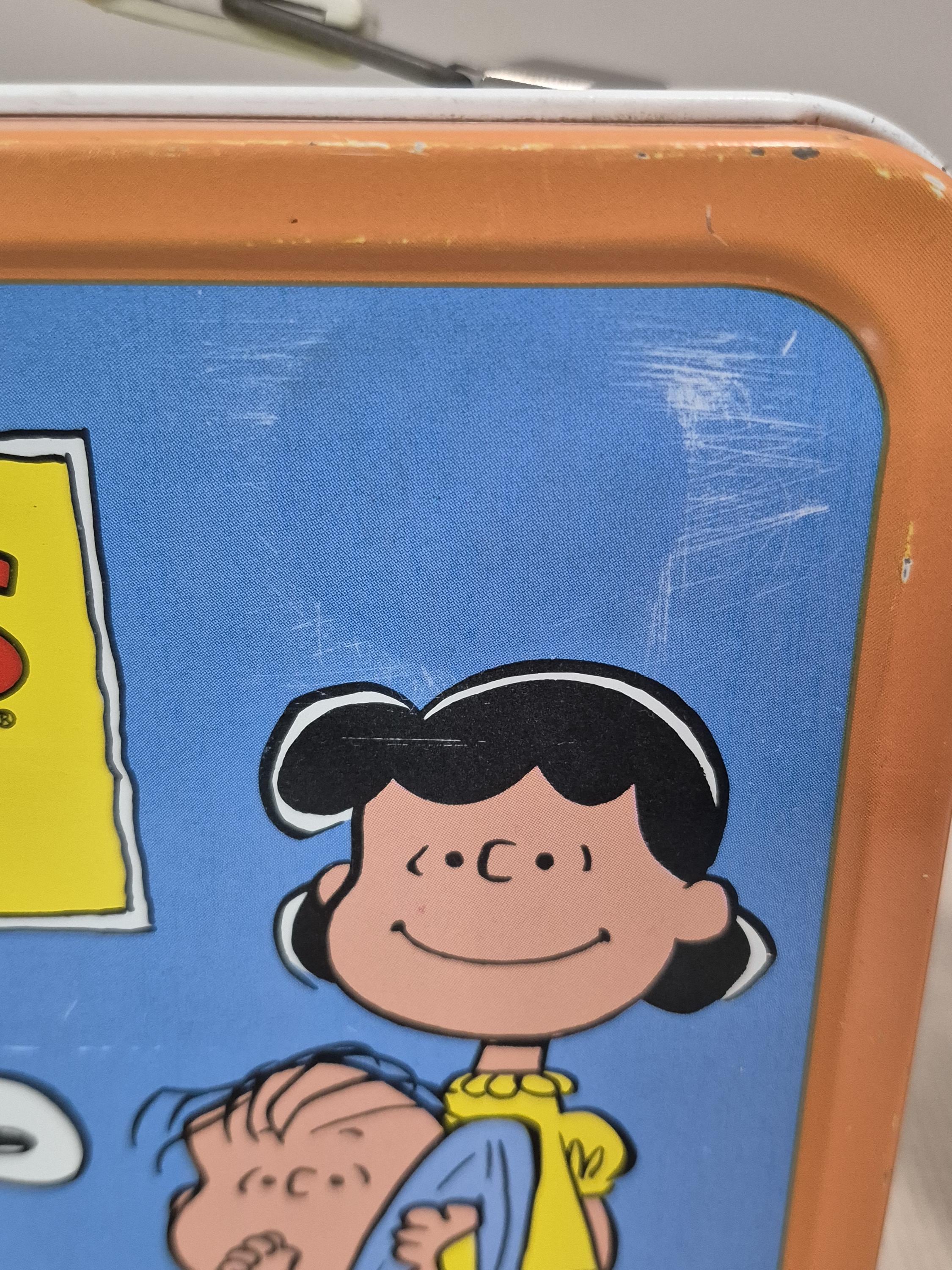 Vintage Peanuts by Schulz Metal Lunchbox and Thermos Set Vintage