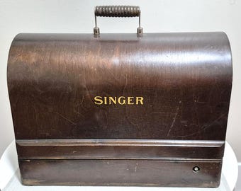 Vintage Singer Bentwood Sewing Machine Box - 3/4 Size (Not Full Size)