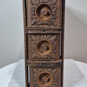 Vintage Singer Treadle Sewing Machine Drawers: Ornate Antique Storage