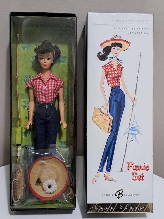 Vintage Picnic Set Barbie Doll, 1959 Reproduction, Gold Label - Etsy