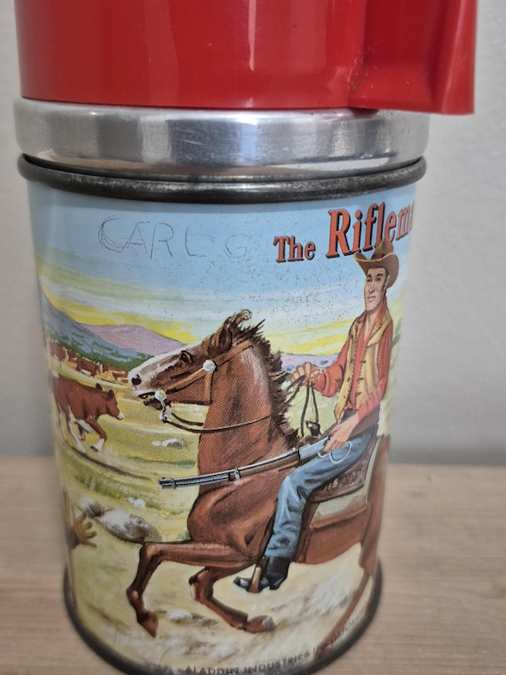 Vintage 1960 the Rifleman Metal Lunchbox WITH Thermos - Etsy