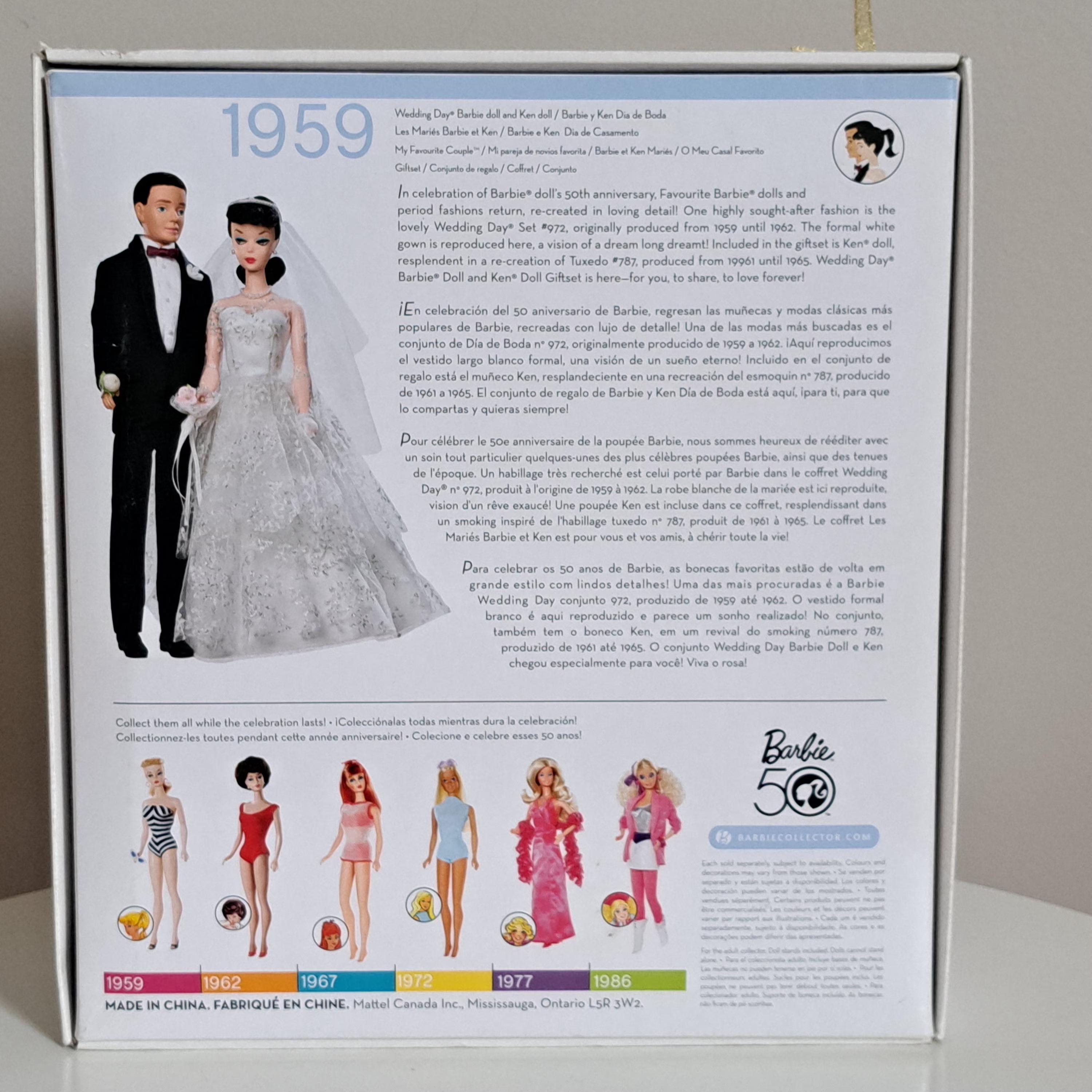 Vintage 1959 My Favorite Couple 1959 Wedding Barbie and Ken