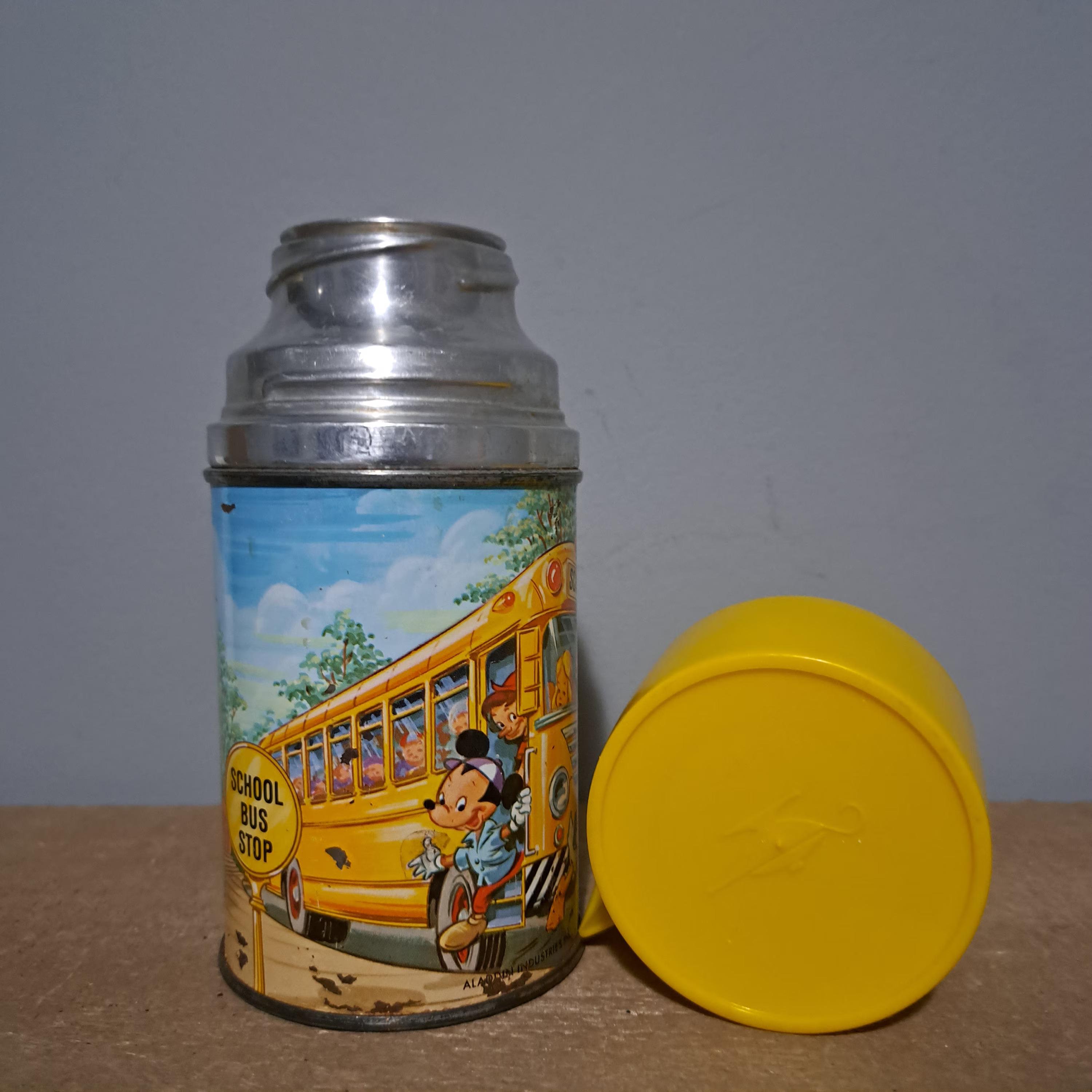 Vintage 1961 Walt Disney School Bus Metal Lunchbox With Thermos - Etsy