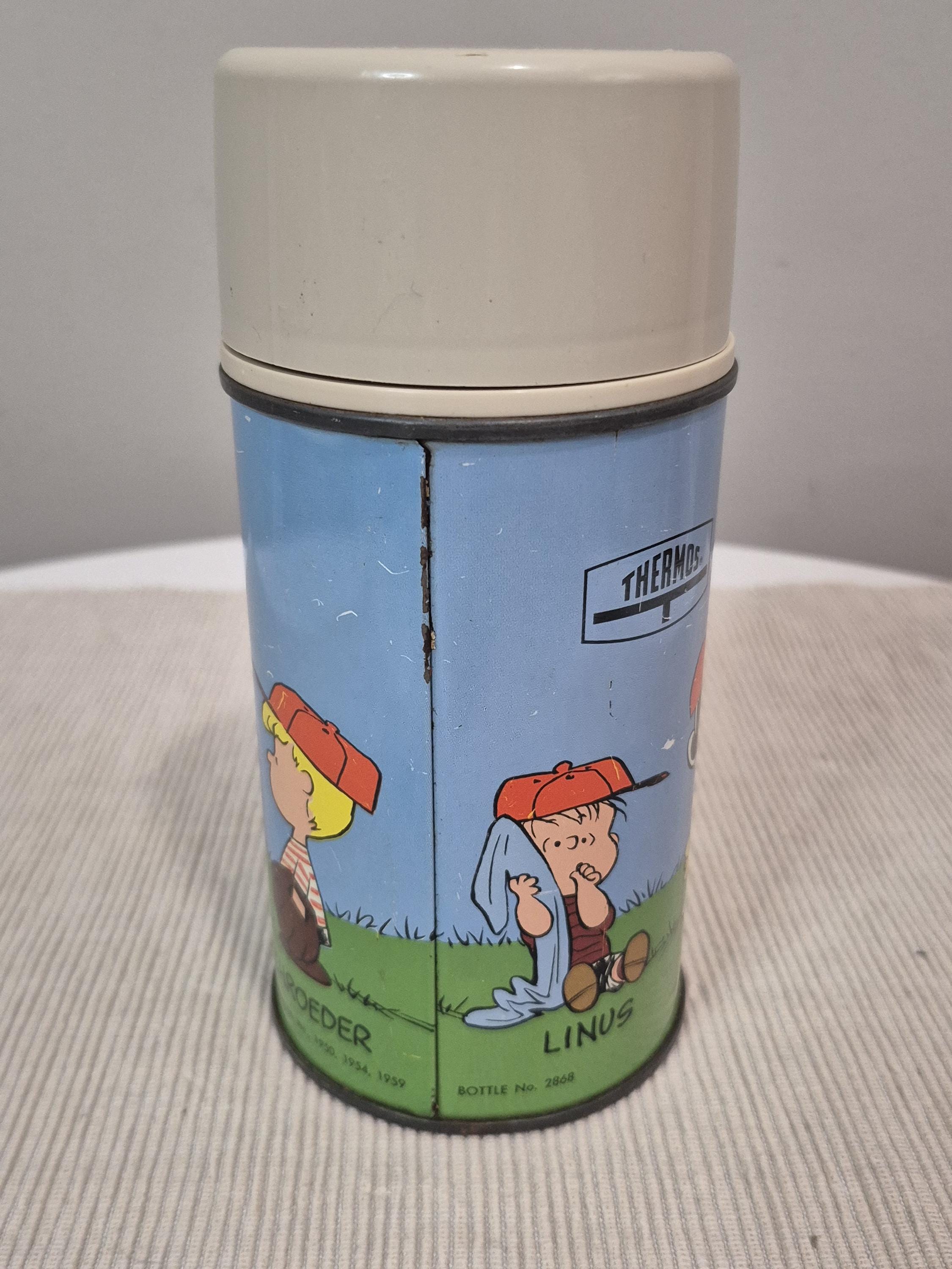Vintage Peanuts by Schulz Metal Lunchbox and Thermos Set Vintage