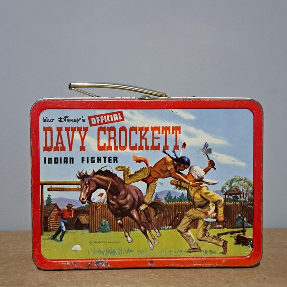 Vintage 1955 Davy Crockett at the Alamo Metal Lunchbox - Etsy