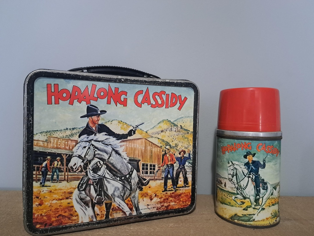 Vintage Hopalong Cassidy Metal Lunchbox and Thermos - Etsy