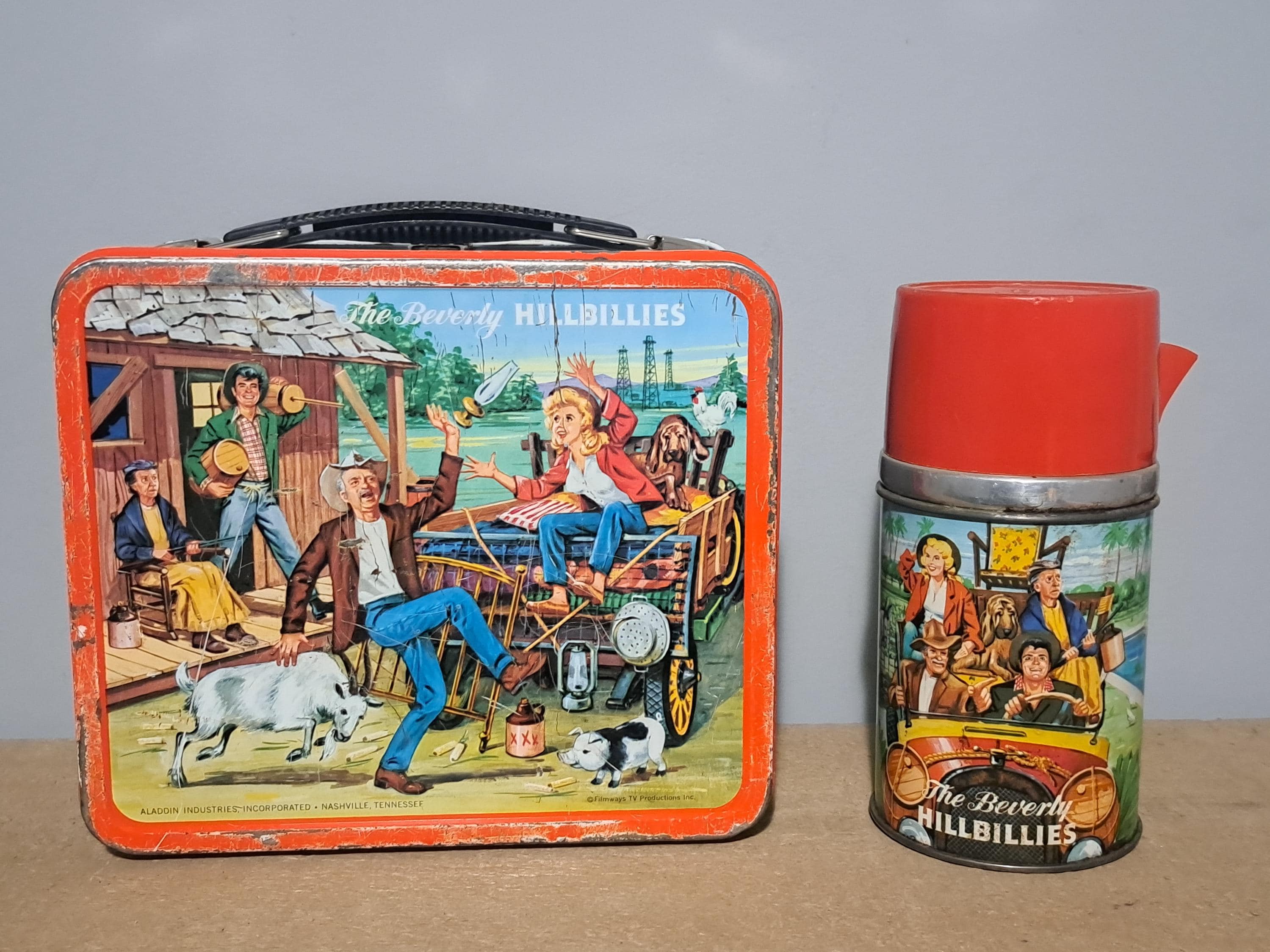 Vintage Beverly Hillbillies Lunchbox and Thermos - RARE Canadian