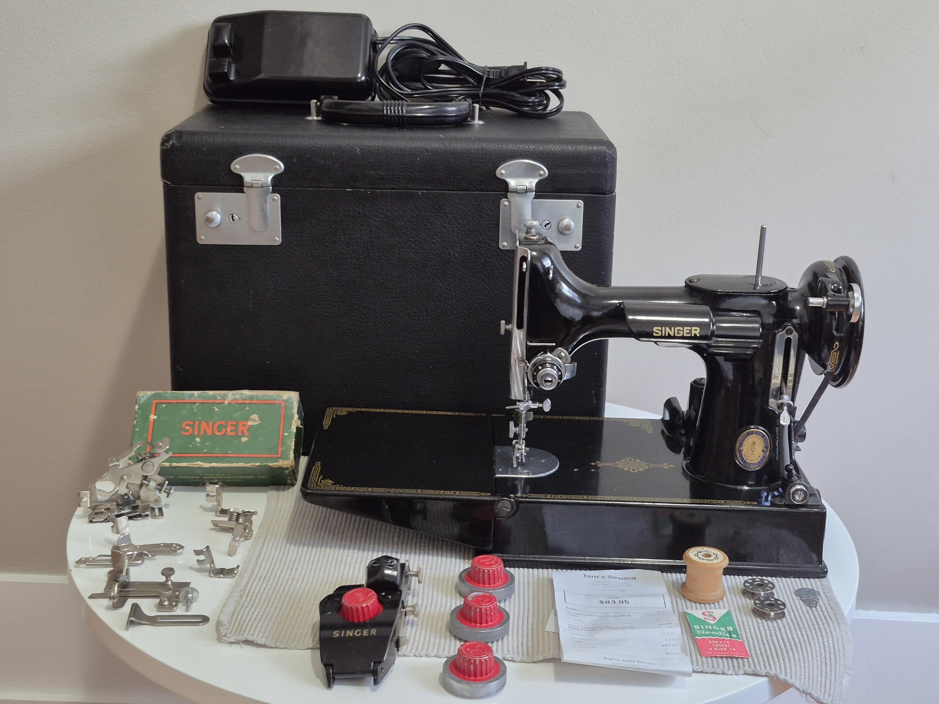 Vintage 100th Anniversary Singer Featherweight 221 Vintage Singer