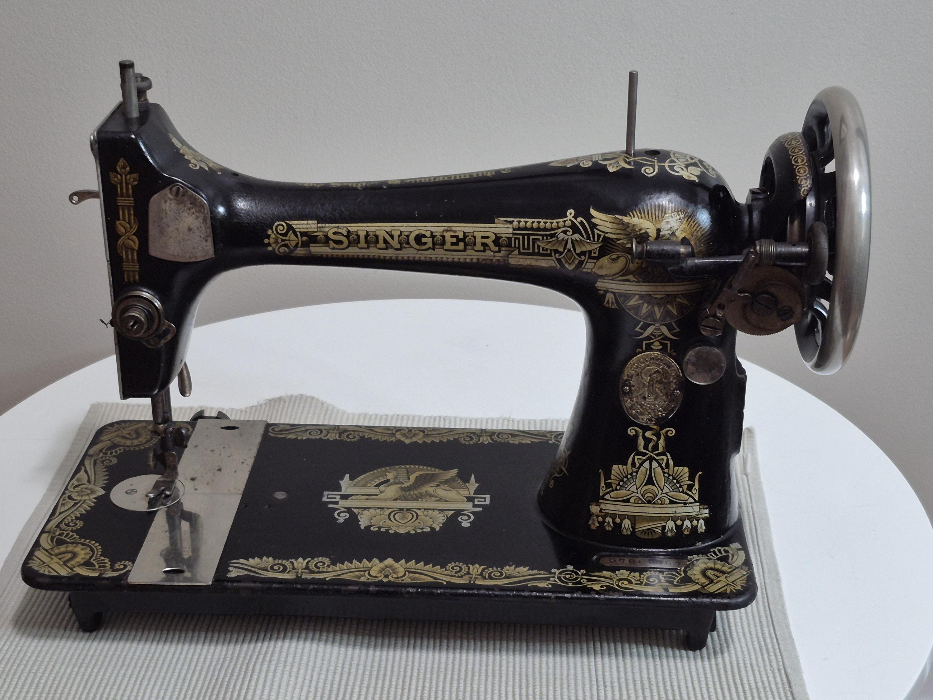 シンガポールスリング1910CLASSIC HerritageSignature Vintage Full Size Singer Treadle Head Vintage Singer Sphinx Decal